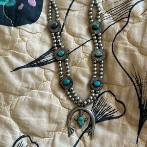 Faux Turquoise Squash blossom